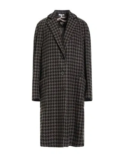 Boglioli Woman Coat Khaki Size 6 Virgin Wool, Cashmere In Multi