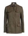 Boglioli Woman Jacket Military Green Size 8 Wool, Cotton In Green