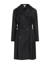 Boglioli Woman Overcoat & Trench Coat Charcoal Size 6 Virgin Wool, Elastane In Black