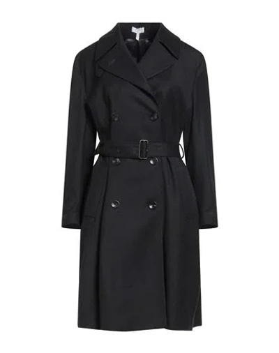 Boglioli Woman Overcoat & Trench Coat Charcoal Size 6 Virgin Wool, Elastane In Black