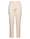 Boglioli Woman Pants Cream Size 6 Cotton, Elastane In White