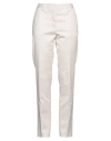 Boglioli Woman Pants Cream Size 10 Lyocell, Cotton, Elastane In White