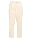 Boglioli Woman Pants Cream Size 8 Cotton, Elastane In White
