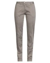 Boglioli Woman Pants Taupe Size 4 Cotton, Elastane In Gray