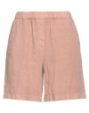 Boglioli Woman Shorts & Bermuda Shorts Light Brown Size 6 Linen In Beige