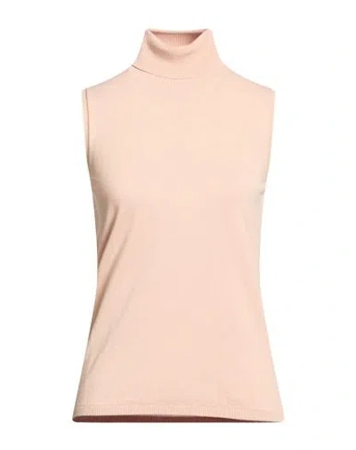 Boglioli Woman Turtleneck Blush Size S Cotton, Silk