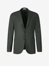 Boglioli Long-sleeved Suit Coat In Dark Green