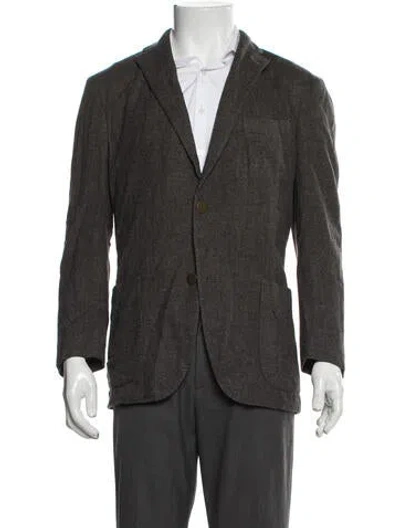 Pre-owned Boglioli Wool Blazer In Grey