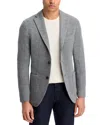 Boglioli Wool Blend Honeycomb Knit Regular Fit K-jacket In Gray