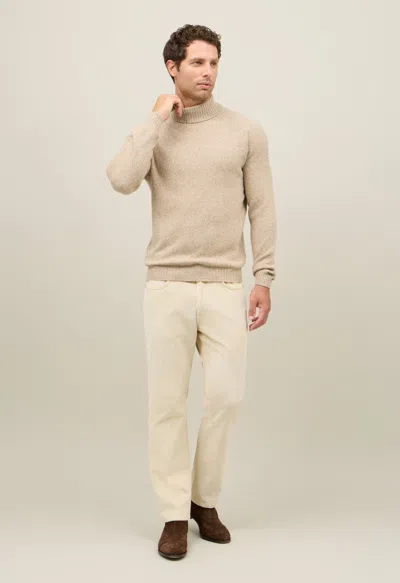 BOGLIOLI WOOL CASHMERE MOULINÉ TURTLENECK