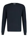 Boglioli Wool Crew-neck Sweater In Blue