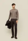 Boglioli Wool Crewneck In Brown