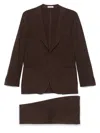 Boglioli Wool Double-breasted Suit In Brown