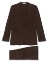 Boglioli Wool Double-breasted Suit In Brown