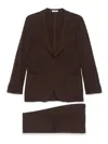 Boglioli Wool Double-breasted Suit In Brown