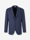 Boglioli Notched Wool Jacket In Blue