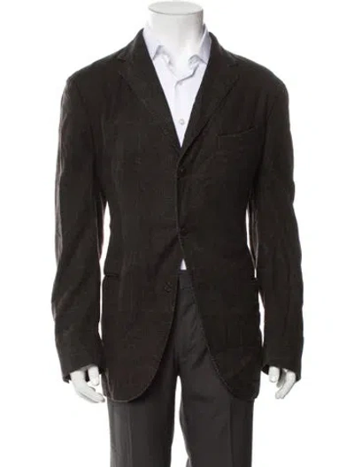 Pre-owned Boglioli Wool Moto Jacket In Brown