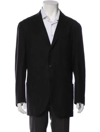Pre-owned Boglioli Wool Overcoat In Black