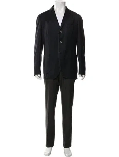 Pre-owned Boglioli Wool Overcoat In Black