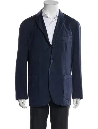 Pre-owned Boglioli Wool Overcoat In Blue