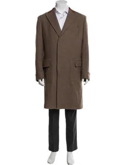 Pre-owned Boglioli Wool Overcoat In Brown