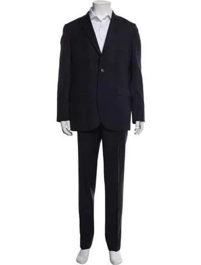 Pre-owned Boglioli Wool Plaid Print Two-piece Suit In Blue