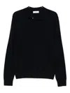 Boglioli Polo-collar Wool T-shirt In Black