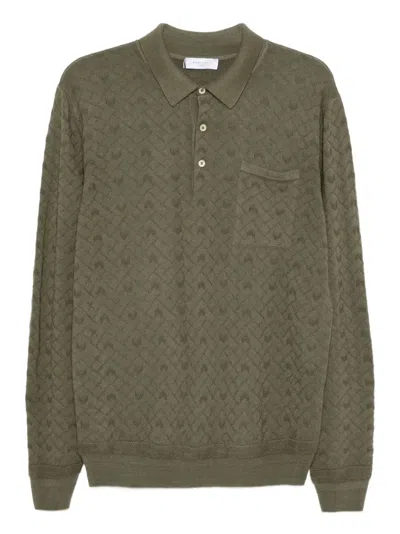 Boglioli Wool Polo Shirt In Green