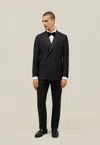 Boglioli Wool Satin Double-breasted Milano Tuxedo In Black