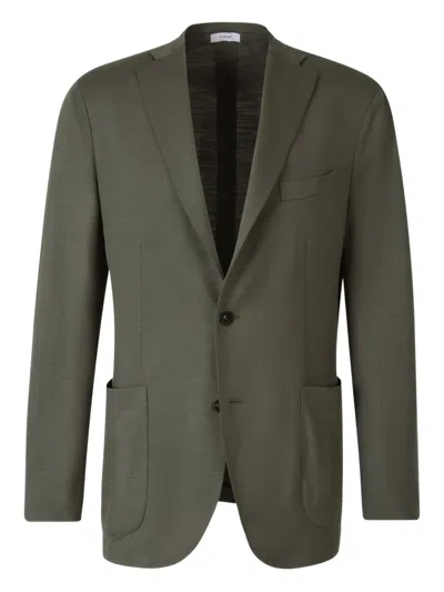 Boglioli Wool Single-breasted Blazer In Gray