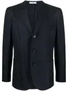 Boglioli Single-breasted Virgin Wool Blazer In Blue