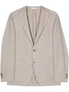 Boglioli Wool Single-breasted Blazer In Neutrals