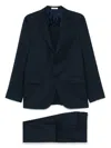 Boglioli Striped Double-breasted Virgin Wool Suit In Blue
