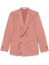 Boglioli Double-breasted Tailored Black Jacket With Fabric Blend
