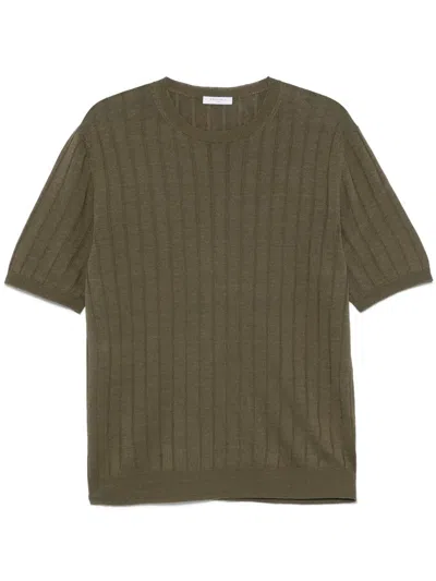 Boglioli Ribbed T-shirt In Brown
