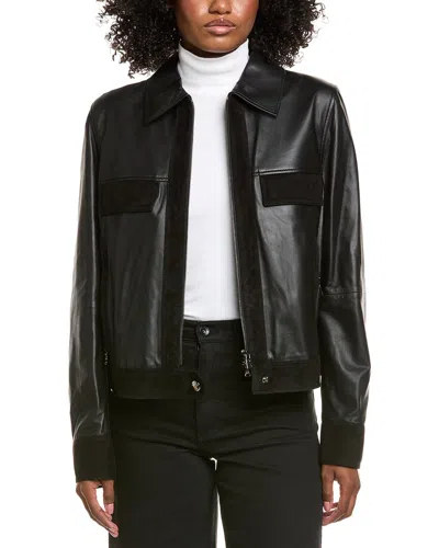Bogner Alexia Leather Jacket In Black