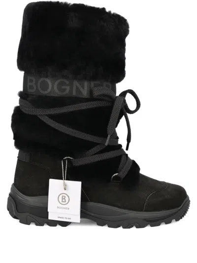 Bogner Alta Badia S 8 Shearling Boots In Black