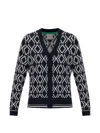 Bogner Amber Diamond-pattern Cardigan In Black