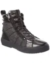 Bogner Anchorage Felt & Leather Boot In Animal Print