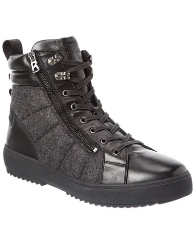 Bogner Anchorage Felt & Leather Boot In Black