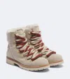 Bogner Andermatt Shearling-lined Suede Ankle Boots In Multi