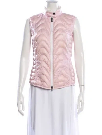Pre-owned Bogner Angora Printed Vest In Pink