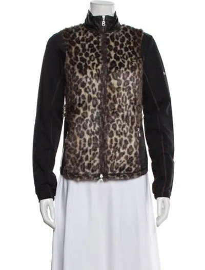 Pre-owned Bogner Animal Print Faux Fur Jacket In Multi