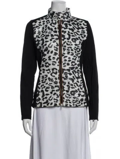 Pre-owned Bogner Animal Print Jacket In Blue