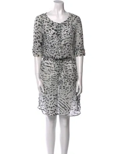 Pre-owned Bogner Animal Print Knee-length Dress In Multi