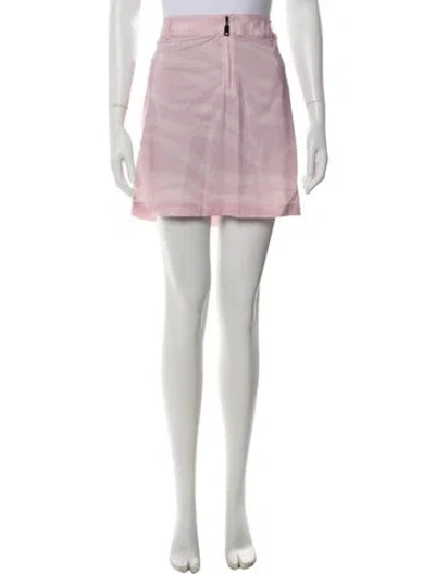 Pre-owned Bogner Animal Print Mini Skirt In Pink