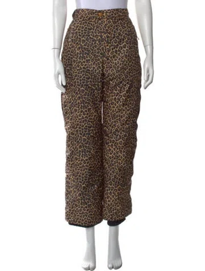 Pre-owned Bogner Animal Print Pants In Gold