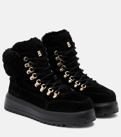Bogner 50mm Lace-up Trim-detail Boots In Black