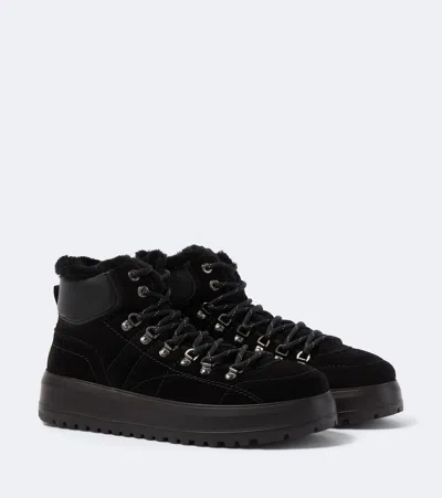 Bogner Antwerp M 16 B Suede Lace-up Boots In Black