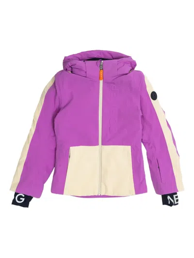Bogner Anuk Logo-detail Hooded Padded Jacket In Purple
